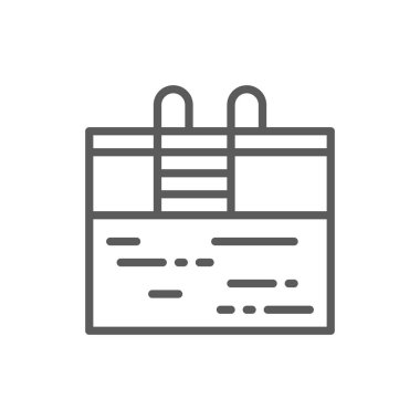 Yüzme havuzu çizgisi simgesi.