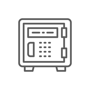 Güvenlik metal ikonu güvenli hat simgesi.