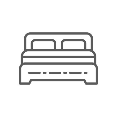 Çift yatak çizgisi simgesi.