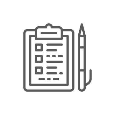 Belgeler ve kalem satır simgesi ile klasör tablet.