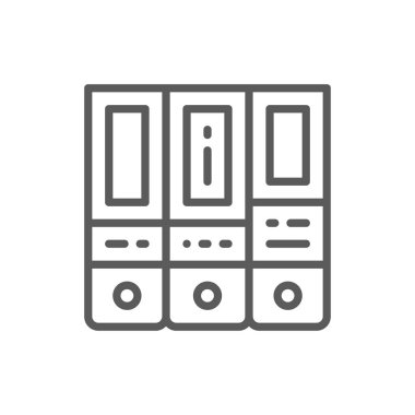 Office klasörü, kemer dosyaları satır simgesi.