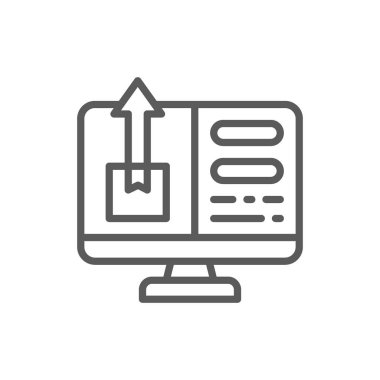 Paket izleme, hızlı teslimat satırı simgesi ile hesap.