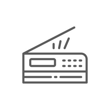 Yazıcı, tarayıcı, fotokopi hattı simgesi.