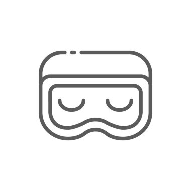 Uyku maskesi satırı simgesi.