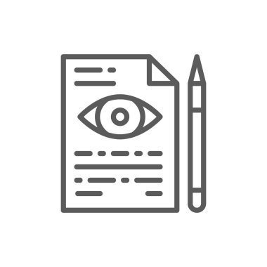 Göz doktoru reçete satırı simgesi.