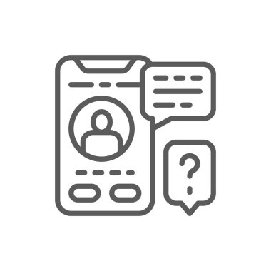 Mesajlar satır simgesi ile akıllı telefon ekranı.