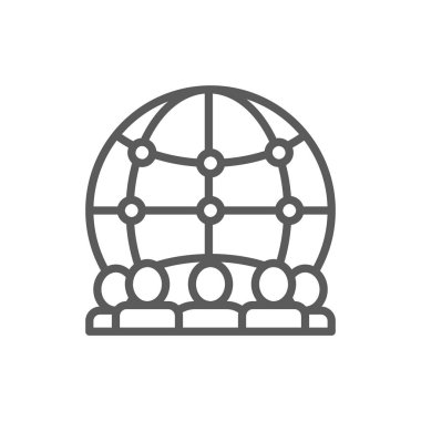 Uluslararası işçi ekibi hattı simgesi.