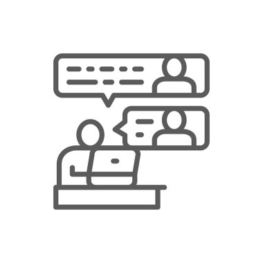 Ekip üyeleri satır simgesi arasındaki iletişim.