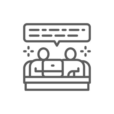 Takım çalışması, takım iletişim hattı simgesi.