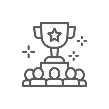 Başarılı proje satırı simgesi için takım verme.