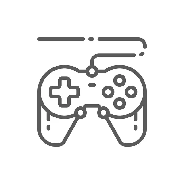 Joystick, gamepad, icona della linea del dispositivo di gioco . — Vettoriale Stock