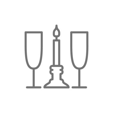 Mum ile iki bardak, romantizm hattı simgesi.