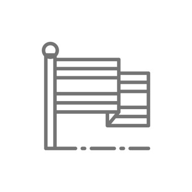 Tayland çizgi simgesinin bayrağı.