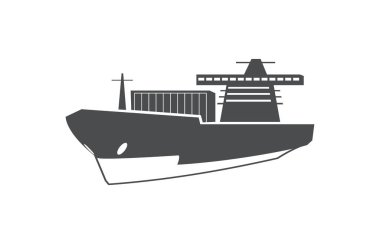 Kargo gemisi, okyanus teslimatı, deniz taşımacılığı sembolü.