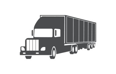 Kamyon, kargo, teslimat hizmeti sembolü.