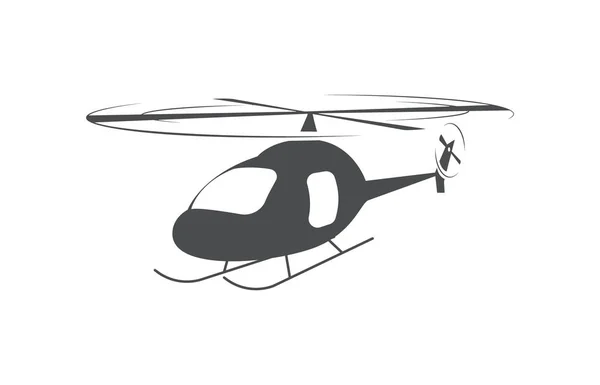 Вертоліт, повітряний транспорт, символ повітряного транспортного засобу . — стоковий вектор