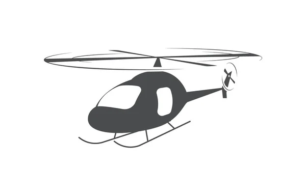 Hubschrauber, Lufttransport, Luftfahrzeugsymbol. — Stockvektor