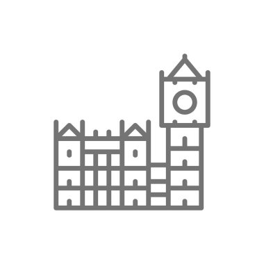 Big Ben, Londra'da saat ile tarihi bina, İngiltere hat simgesi.