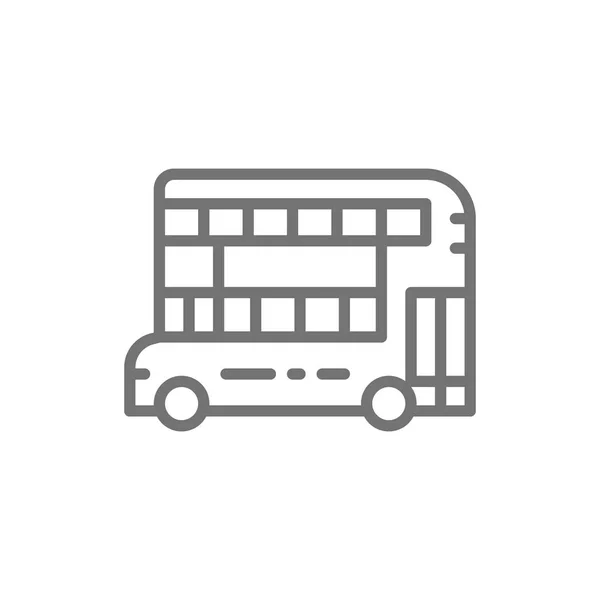London Doppeldeckerbus, Symbol der traditionellen öffentlichen Verkehrslinien. — Stockvektor