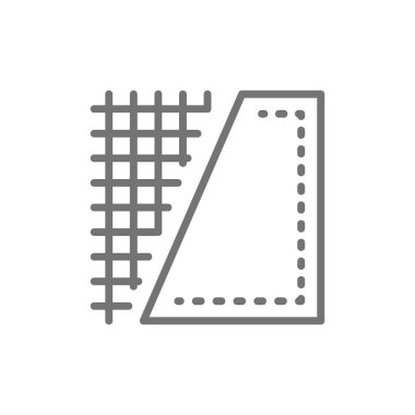 Yerden ısıtma sistemi, katmanlı malzeme hattı simgesi.