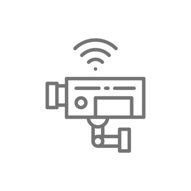 Güvenlik kamerası, gözetleme, Cctv hattı simgesi.