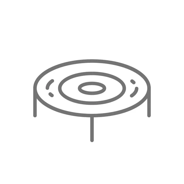 Trampoline sautant, icône de ligne de terrain de jeu . — Image vectorielle