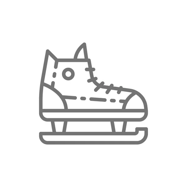 Patins, icône de ligne d'équipement sportif . — Image vectorielle