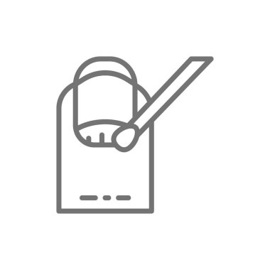 Cuticle jel, oje çıkarıcı, manikür salon hattı simgesi.