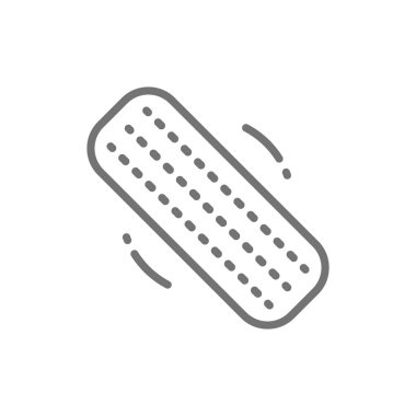 Vektör tırnak dosyası, manikür salon satır simgesi.