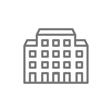 Hastane, hemşirelik ev hattı simgesi.