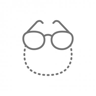 Zincir çizgisi simgesinde gözlük.