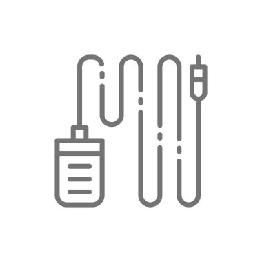 Dövme makinesi çizgi simgesi için ayak pedalı.