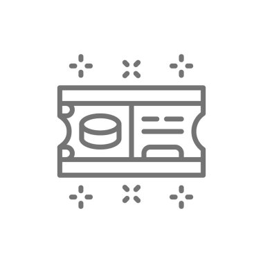 Buz hokeyi bilet hattı simgesi.