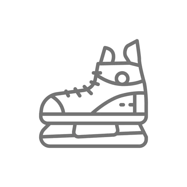 Skates, sport equipment line icon. — Stock Vector