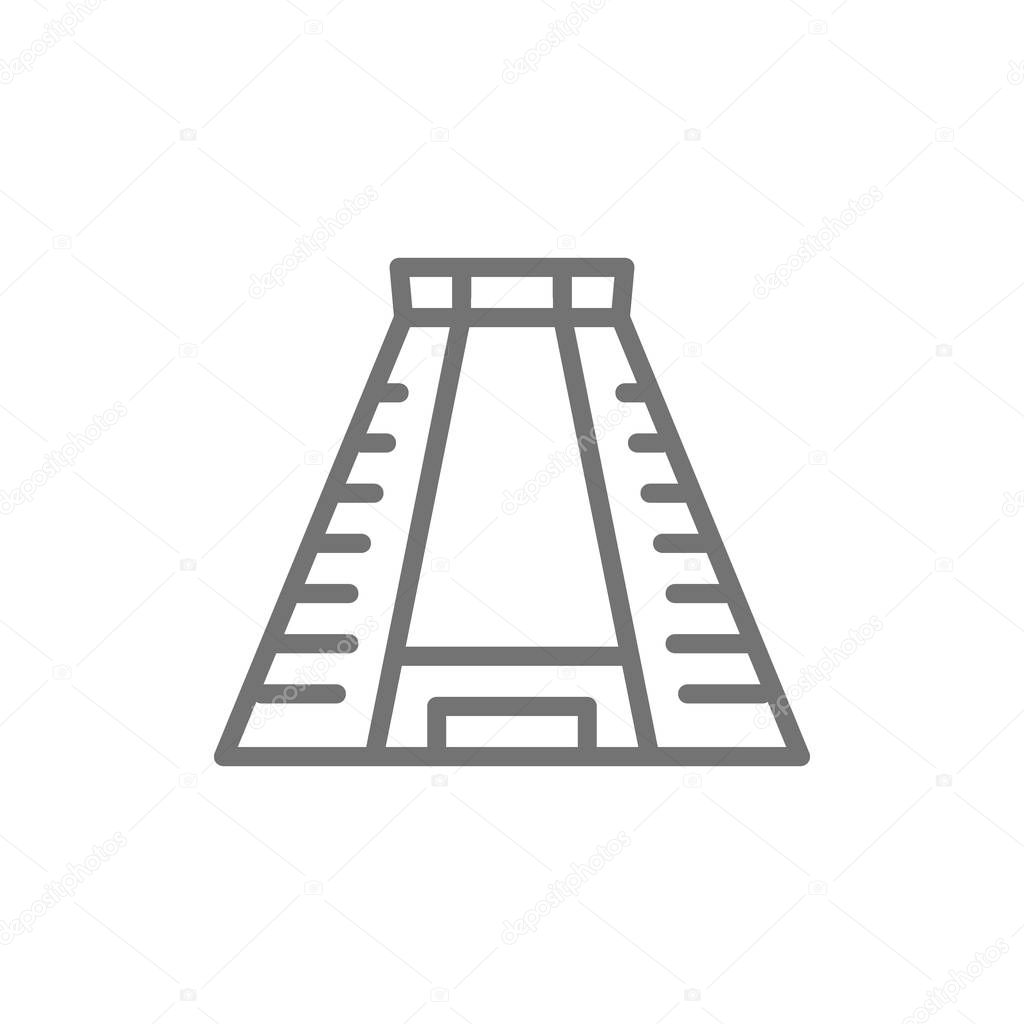 Vector Chichen Itza Ancient Mayan Pyramid Line Icon Symbol And Sign Illustration Design Isolated On White Background Premium Vector In Adobe Illustrator Ai Ai Format Encapsulated Postscript Eps Eps Format
