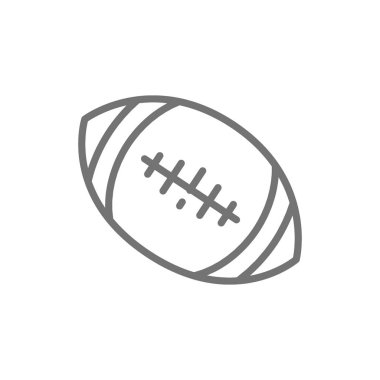 Amerikan futbolu top hattı simgesi.