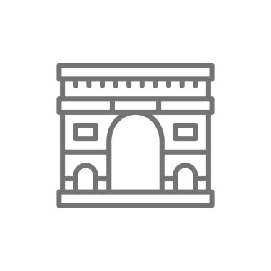 Triumphal Arch, Paris'in simgesi, Fransa çizgi simgesi.