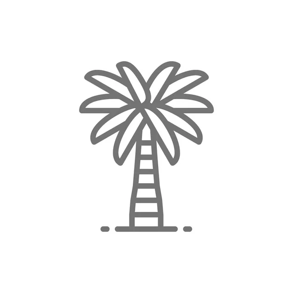 Icône de ligne de cocotier . — Image vectorielle
