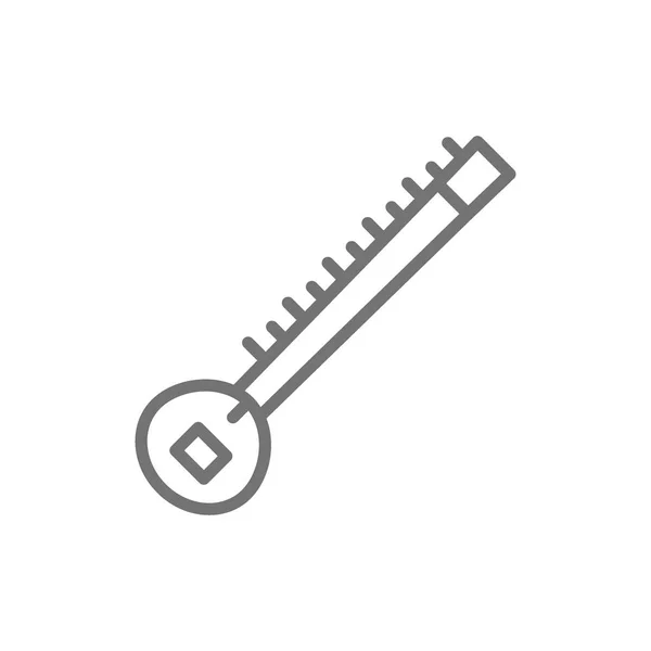 Sitar, indisches Musikinstrumentensymbol. — Stockvektor