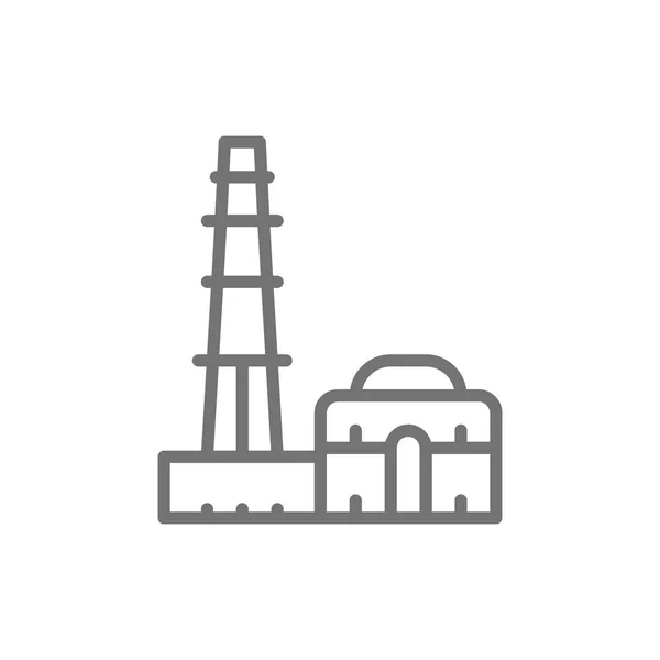 Qutub Minar, landmärke i New Delhi, Indien linje ikon. — Stock vektor