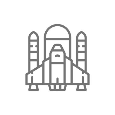 Uzay mekiği, roketler, uçak hattı simgesi.