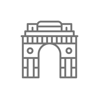 Hindistan'ın Triumphal Arch Gate Yeni Delhi hat simgesi.