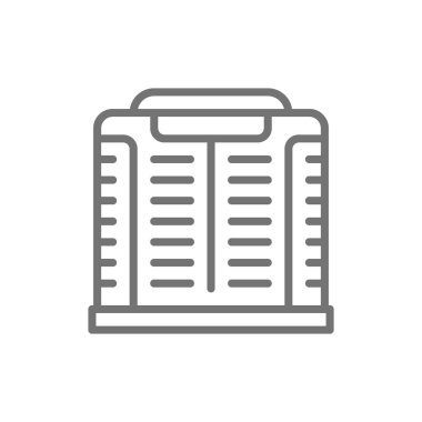 Vektör egzoz havalandırma hattı simgesi. Beyaz arka planda yalıtılmış