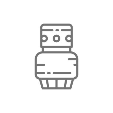 Mezarlık yağ lambası, bellek fener, mum hattı simgesi.