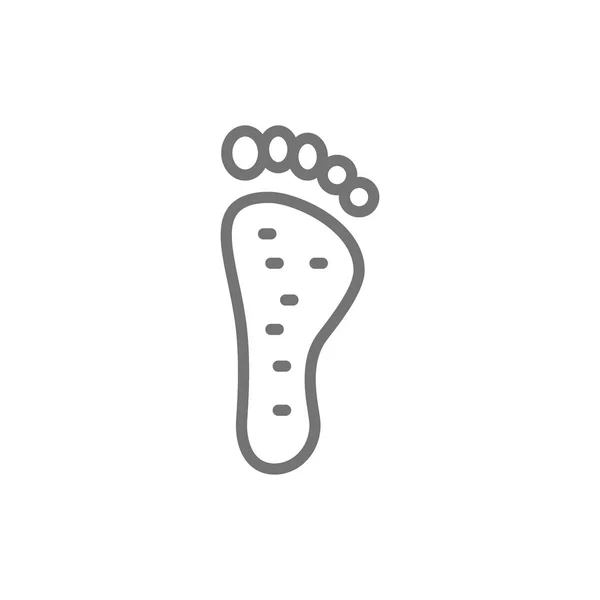 Massagem nos pés tailandesa, ícone de linha de acupuntura nos pés . —  Vetores de Stock