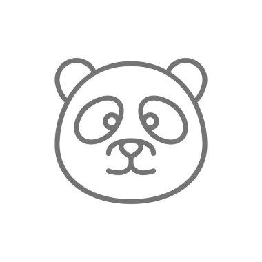Vektör panda, Çin geleneksel hayvan hattı simgesi.