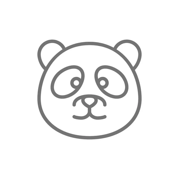 矢量熊猫，中国传统动物线图标. — 图库矢量图片