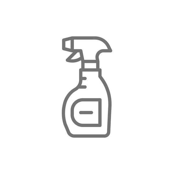 Rengöring spray Flask linje ikon. Isolerad på vit bakgrund — Stock vektor