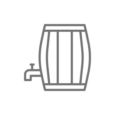 Fıçı bira, musluklu varil, alkol hattı simgesi.