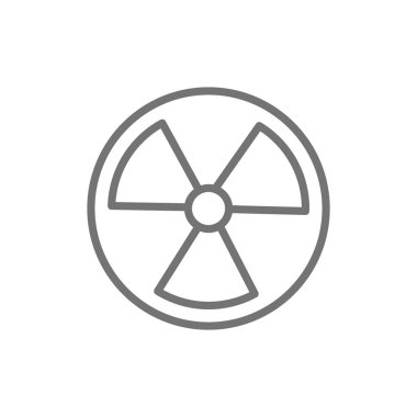 Vektör radyasyon işareti, radyoaktif uyarı hattı simgesi.